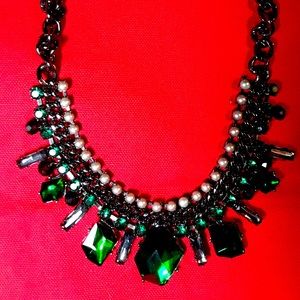 Cookie Lee Emerald Rock n Roll necklace.  Super comfy to wear , adjustable